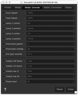 Roland-LEJ640 - Printer settings - Media override.png