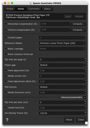 Epson-SureColor-P9500 - Printer settings - Media.png