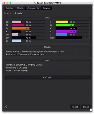 Epson-SureColor-P7500 - Printer settings - Status.png