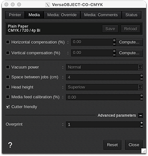 Roland VersaOBJECT - Printer settings - Media.png