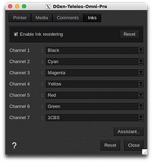 Dgen Teleios Omni Pro - Printer settings - Inks.png