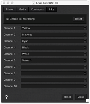 Liyu-KC3020 - Printer settings - Inks.png