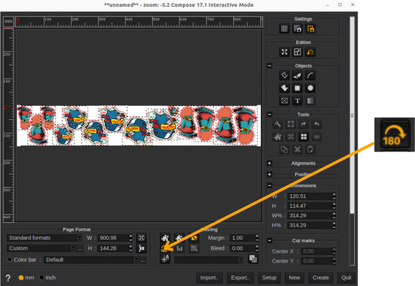 180% Rotation Allowed_Contour Nesting.png