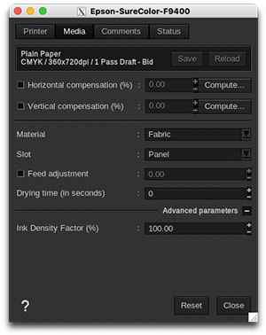 Epson SureColor SC-F9400 - Printer settings - Media tab.png