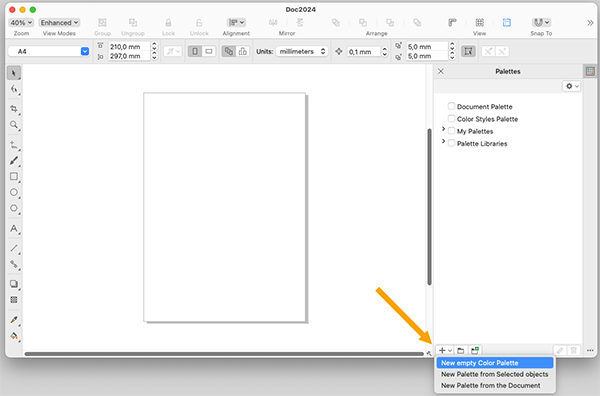 CorelDraw 24, Create new palette.png