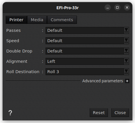 EFI Pro 33r - Printer settings, printer tab.png