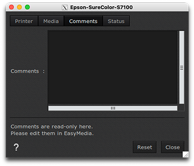 Epson SureColor S7100 - Printer settings, comments.png