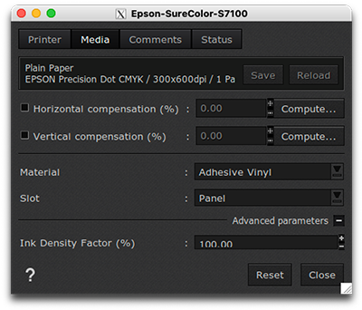 Epson SureColor S7100 - Printer settings, media.png