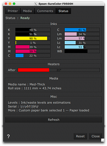Epson SC-F9500 - Printer settings, status tab.png