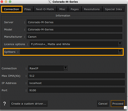 CalderaRIP V18.1 - Colorado M series, spitbars.png