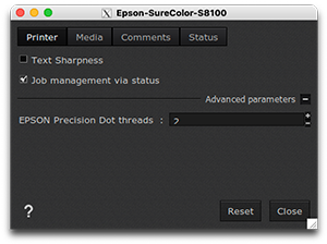 Epson SC S8100, printer settings, printer tab.png