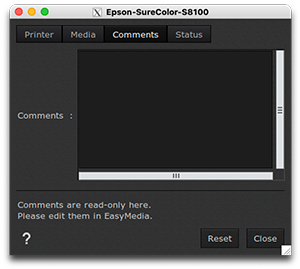 Epson SC S8100, printer settings, comments tab.png