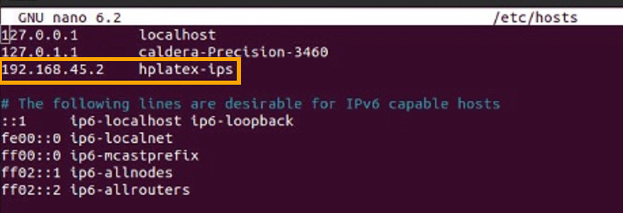 HP Latex, IPS Hostname in the Hosts File of Linux.png