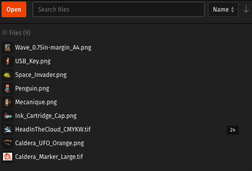 Caldera DTFilm V1.3, file manager improvement.gif