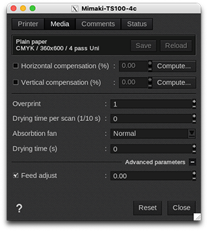 Mimaki TS100-1600-Printer settings - Media.png