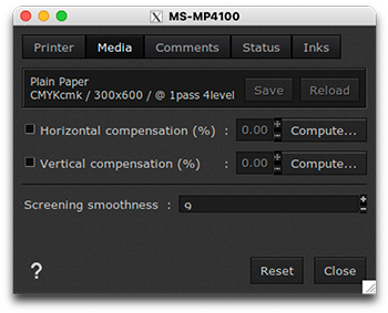 MS MP Series, printer settings, media tab.png