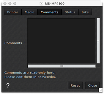 MS MP Series, printer settings, comments tab.png
