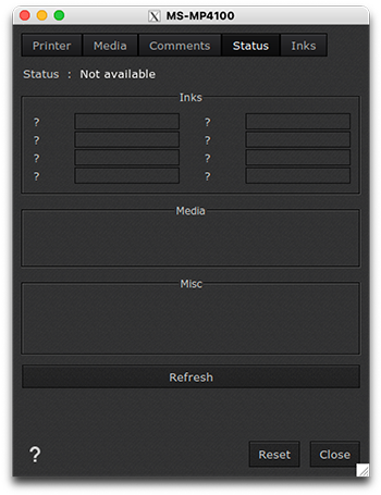 MS MP Series, printer settings, status tab.png