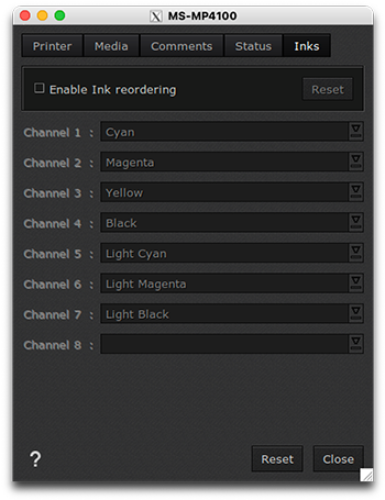MS MP Series, printer settings, inks tab.png