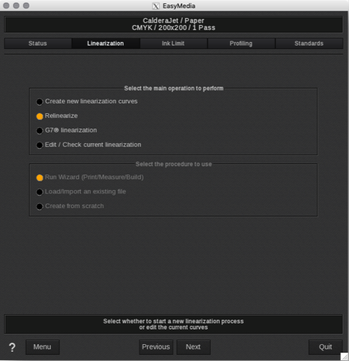 CalderaRIP, EasyMedia, relinearization start.png
